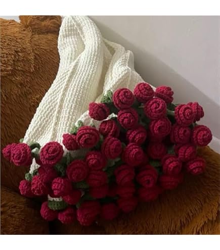 Amazon｜花束になるブランケット 60cm36個の花 かぎ針編みの